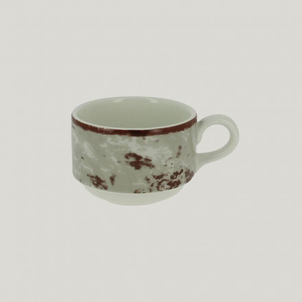 Чашка RAK Porcelain Peppery круглая штабелируемая 230 мл, серый цвет 81220609