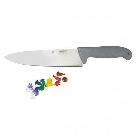 Шеф-нож PRO-Line с цветными кнопками 25 см, серая пластиковая ручка, P.L. Proff Cuisine 81004001