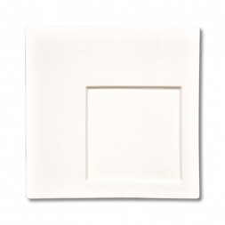 Тарелка 24*24 см квадратная смещенное дно белая фарфор KW &quot;Black Label&quot; P.L. Proff Cuisine [1]