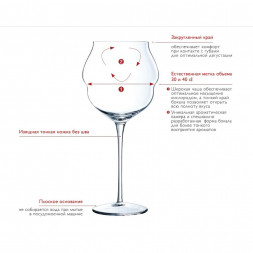 Бокал для вина 600 мл хр. стекло &quot;Макарон&quot; Chef&amp;Sommelier [6]