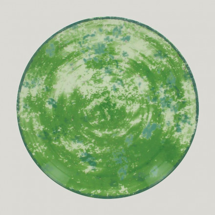 Тарелка RAK Porcelain Peppery круглая плоская 18 см, зеленый цвет 81220002