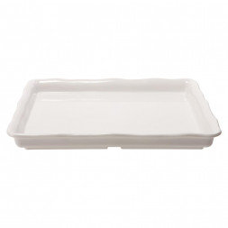 Блюдо 35*30*4,5 см прямоуг. с бортом White пластик меламин P.L. Proff Cuisine