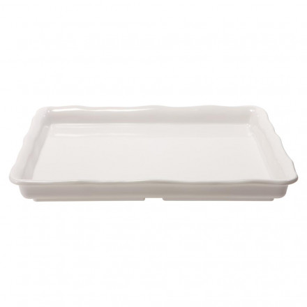Блюдо 35*30*4,5 см прямоуг. с бортом White пластик меламин P.L. Proff Cuisine 81229945
