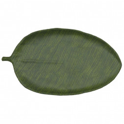Блюдо 53,5*29*3 см овальное Лист Green Banana Leaf пластик меламин P.L. Proff Cuisine