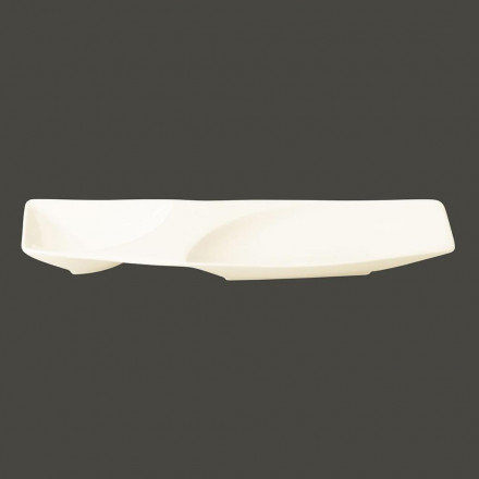 Тарелка RAK Porcelain Mazza прямоугольная, 2 секции, 42*11 см 81220373