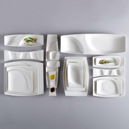 Тарелка RAK Porcelain Mazza прямоугольная плоская 20*7,5 см 81220687