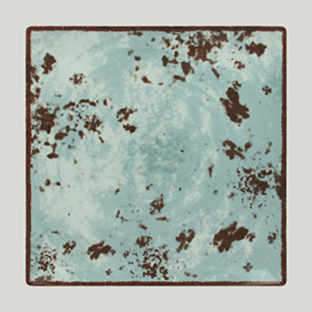 Тарелка RAK Porcelain Peppery квадратная плоская 27*27 см, голубой цвет 81220226