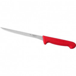 Нож PRO-Line филейный, красная пластиковая ручка, 20 см, P.L. Proff Cuisine