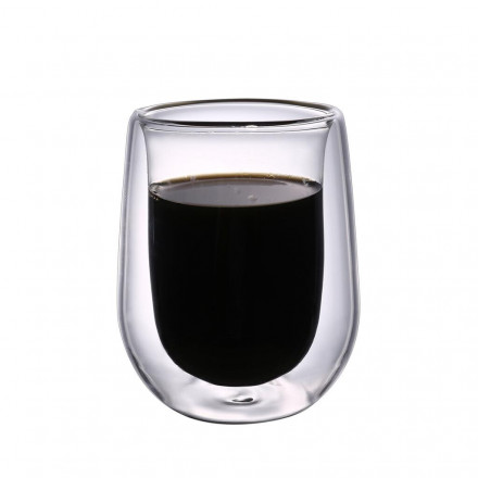 Чашка для кофе 80 мл набор 2 шт. двойные стенки термостекло P.L. Proff Cuisine [1] 81223931