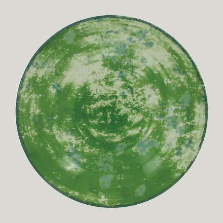 Тарелка RAK Porcelain Peppery Coupe круглая глубокая 1,2 л, d 26 см, зеленый цвет 81220276