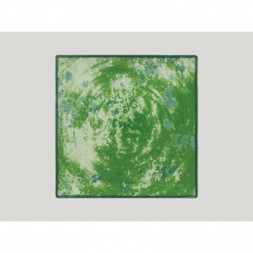 Тарелка RAK Porcelain Peppery квадратная 27*27 см, h 2,6 см, зеленый цвет