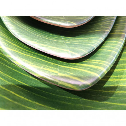 Блюдо 23*13*3,5 см овальное Лист Green Banana Leaf пластик меламин P.L. Proff Cuisine 81290142