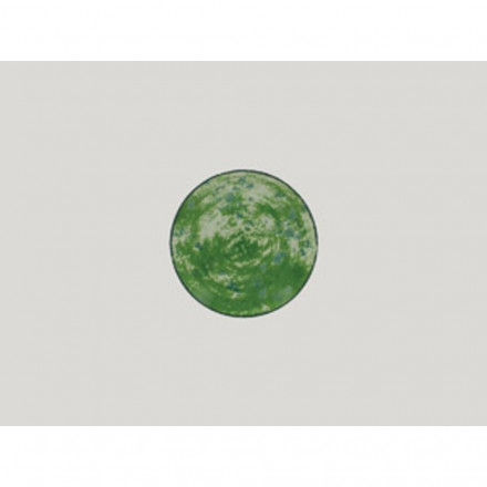 Тарелка RAK Porcelain Peppery круглая плоская 15 см, зеленый цвет 81220631