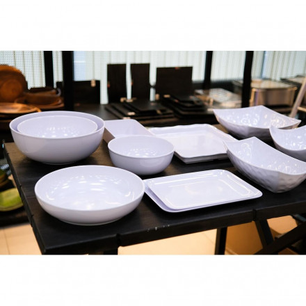 Салатник 1800 мл 32,5*17,5*10 см прямоуг. White пластик меламин P.L. Proff Cuisine 81229943