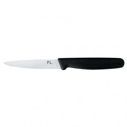 Нож PRO-Line для нарезки, волнистое лезвие, 10 см, пластиковая черная ручка, P.L. Proff 99002004