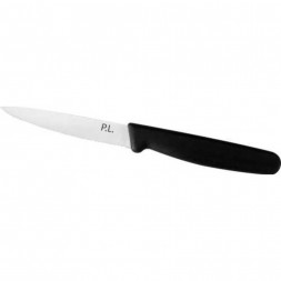 Нож PRO-Line для нарезки, волнистое лезвие, 10 см, пластиковая черная ручка, P.L. Proff