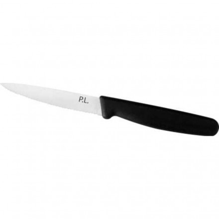 Нож PRO-Line для нарезки, волнистое лезвие, 10 см, пластиковая черная ручка, P.L. Proff 99002004