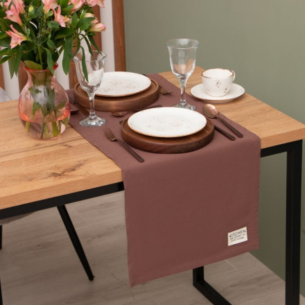 Дорожка на стол Этель Kitchen 40х150 см, цв. коричневый, 100% хл, саржа 220 г/м2 7866011 99676