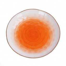 Салатник 450 мл d 21,5 см h3,8 см оранжевый фарфор &quot;The Sun Eco&quot; P.L. Proff Cuisine [6]