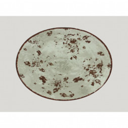 Тарелка RAK Porcelain Peppery овальная плоская 36*27 см, серый цвет