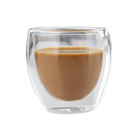Чашка для кофе 150 мл двойные стенки термостекло P.L. Proff Cuisine [1] 81269704